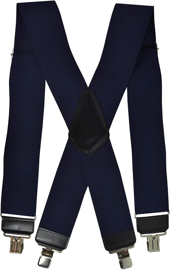 Olata Extra Lange, Extra Breite XXXL Hosenträger X-Form mit 4 Starken ...