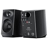 FiiO SP3 Powered HiFi Active Desktop Speakers - 80W Stereo Computer Speakers and Home Music Sound System with AUX Audio/RCA, 2-Way (Black)
