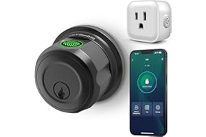 GeekTale Smart Deadbolt Lock with G3 Gateway, Fingerprint Deadbolt with App, Twist to Lock & Unlock, Keyless Entry for Front Door, Remotely Control, Compatible with Alexa, Google Home