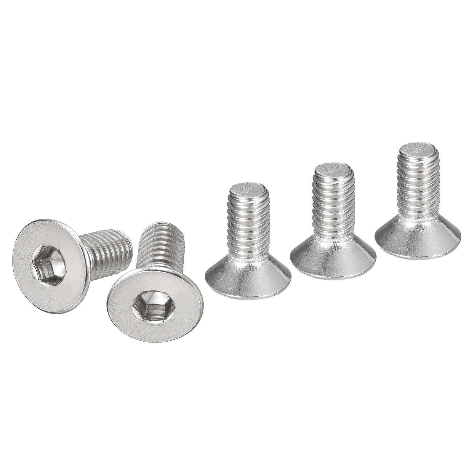 DTGN M6-1 x 14mm Flat Head Socket Cap Screws, 25 Pack 304 Stainless Steel Hex Socket Flat Head Screws, Full Thread, Countersunk Bolts — image 1