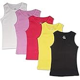 CUTE 4 U Big Girls 3 Pack Tank Tops (Yellow), 1012