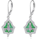 CRMAD AKA Earrings For Women Sterling Silver Sorority Gifts AKA Jewelry For Women