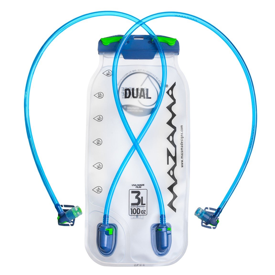 Dual Hydration Bladder by Mazama 3 Liter Size. BPA Free
