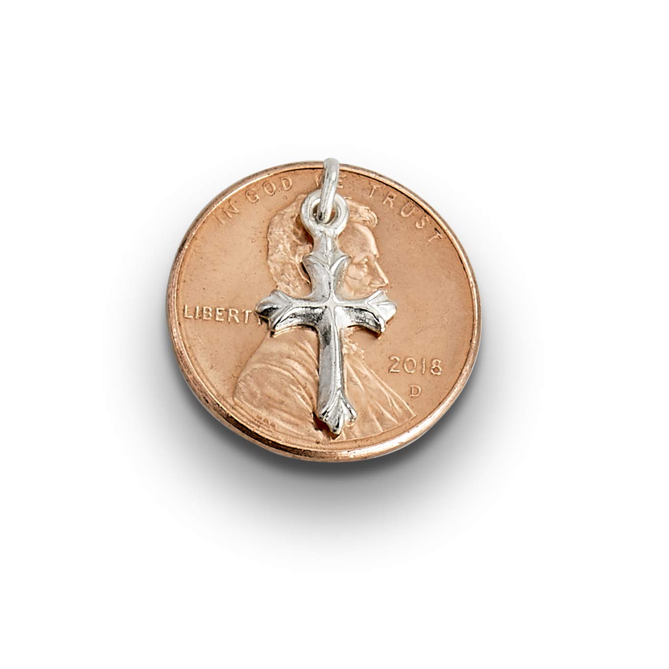 Tiny Sterling Silver Cross Necklace with Chain, or with Chain and Pearl Drop for Babies (12