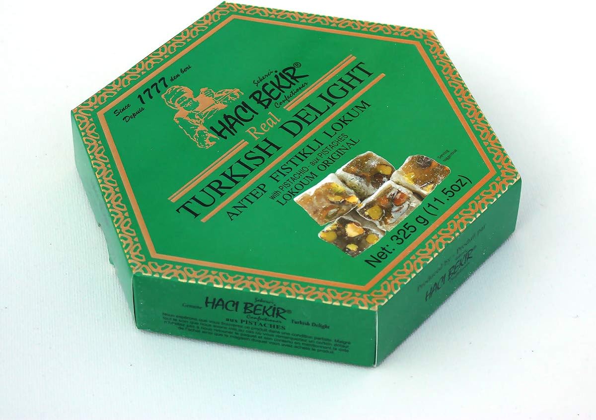 Haci Bekir Lokoum Turkish Delight With Pistachio 325 gr (11.5 oz)