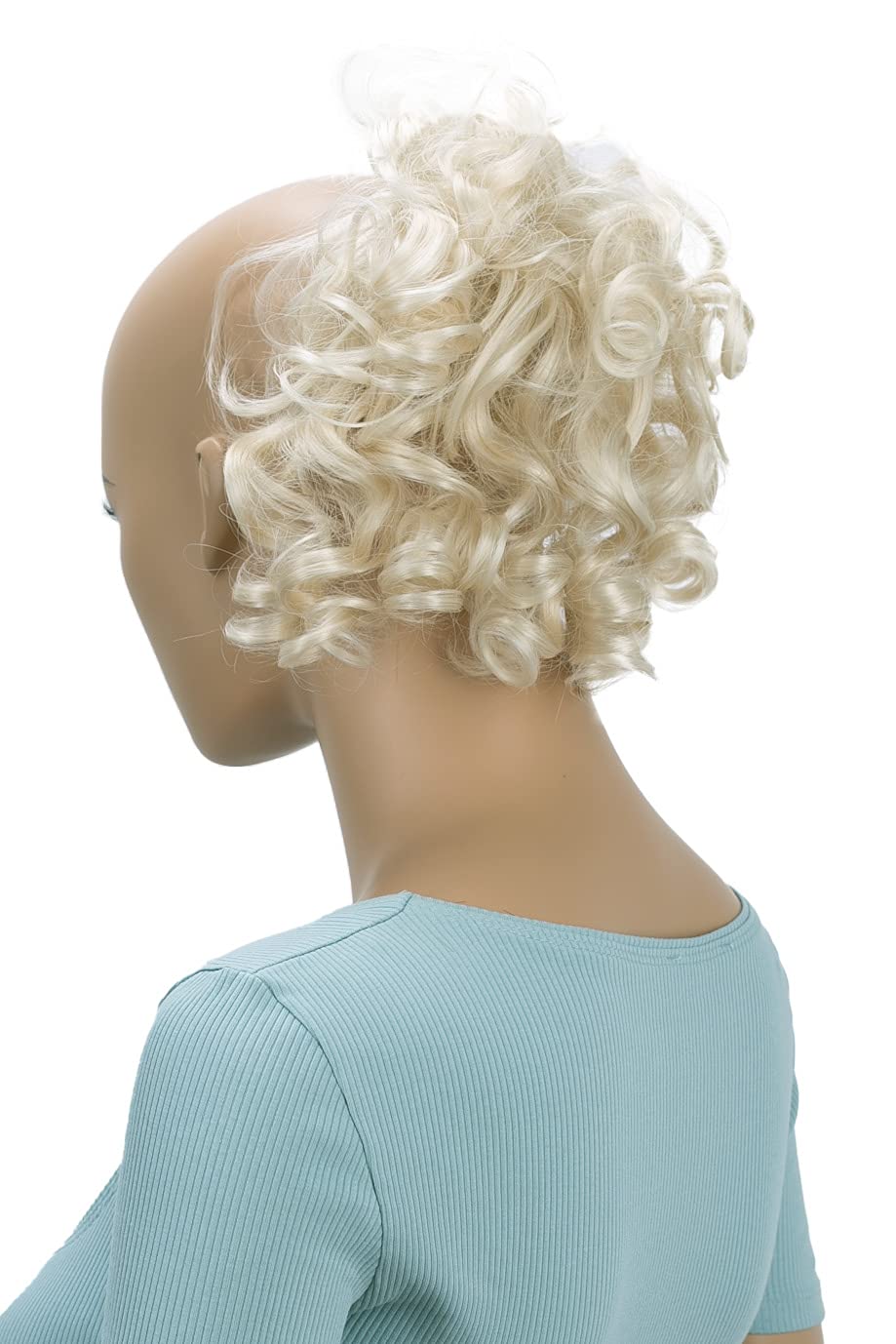 CAISHA Hairpiece Scrunchy Updo Hairstyles Voluminous Curly Messy Bun Light Blonde G17L