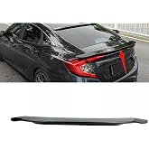MUTUSAISI Rear Lip Spoiler Wing for Honda Civic 2016-2021 Accessories | SI, LX, EX, DX, Sport, Touring, 10th Gen Sedan, RS Style, Sporty Appearance, Durable ABS, Tape Install, Gloss Black