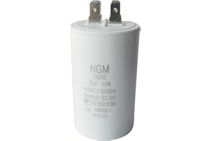 RESILORA 30UF CBB60 Motor Run Capacitor 450VAC Volts Round Cylinder 4 Pins, Metallized Polypropylene Film Capacitor for Motor Run, Air Conditioners, Washing Machines, Operating Voltage Range 250V ~ 450V