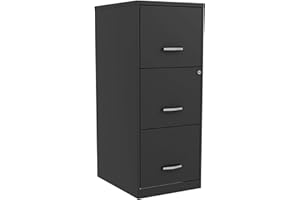 LORELL NuSparc 3 Drawer Locking Filing Cabinet | Pre-Assembled Steel Construction | Space-Saving Design is Perfect for Home and Small Office | Letter-Size | Assembled in North America
