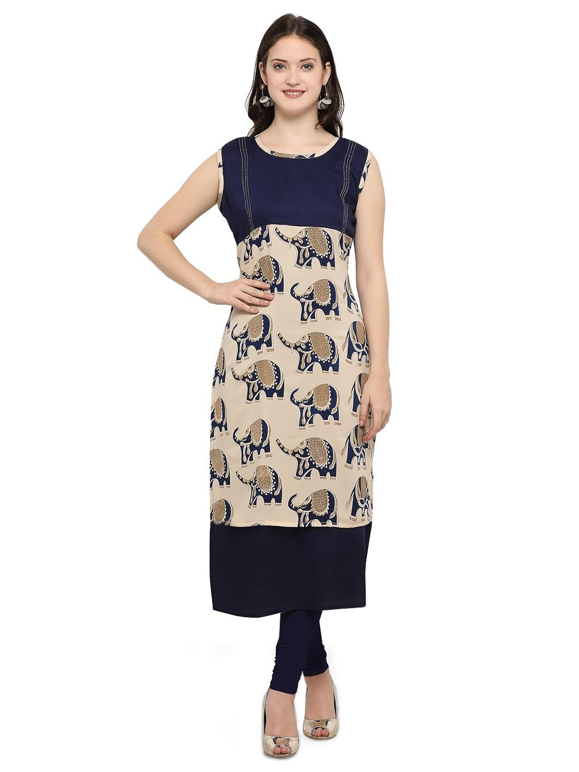 royal export women's a-line knee-long dress