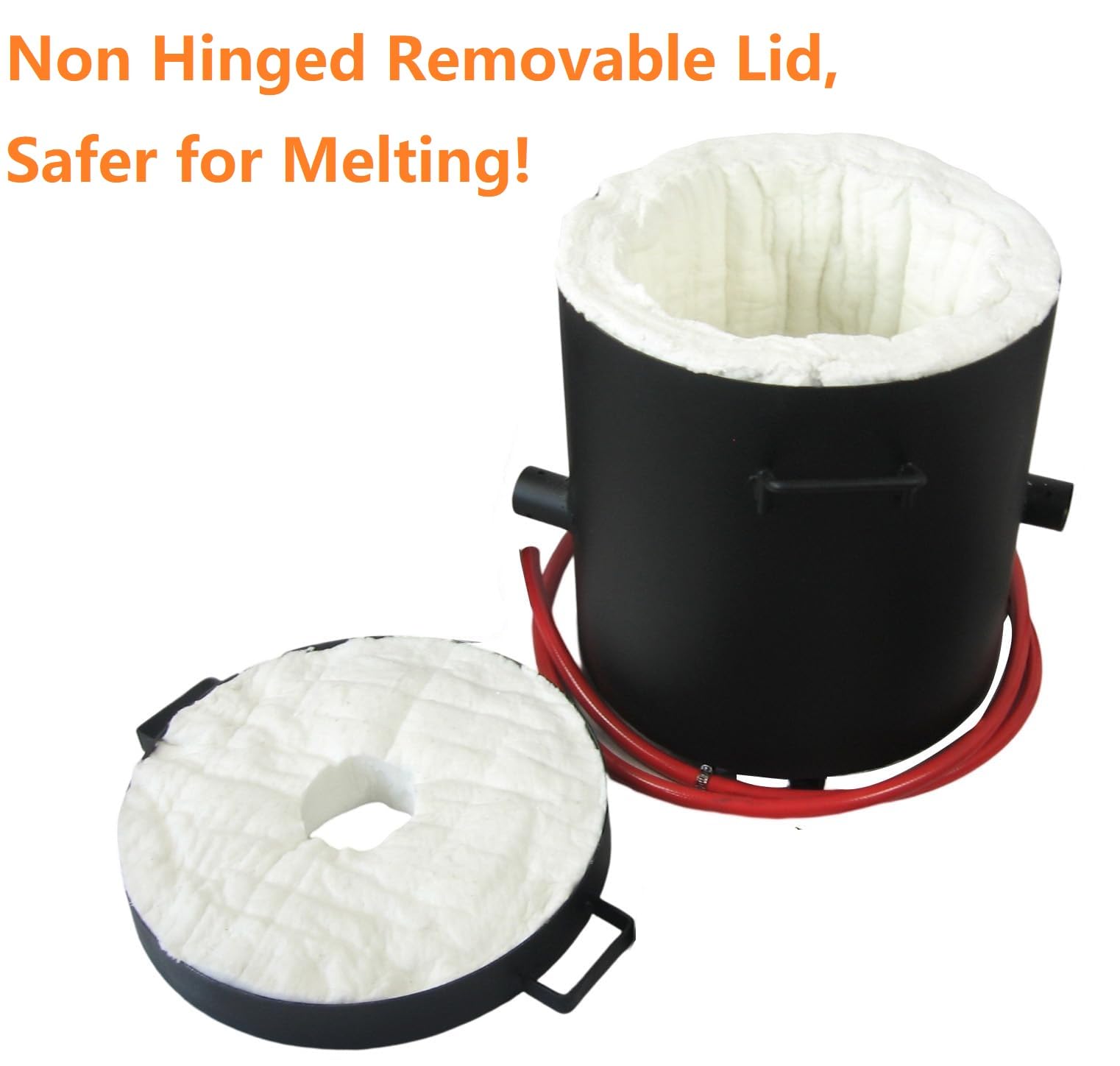 25KG(55LBs) Large Propane Smelting Furnace Kit with Crucible 25KG, Double Forge Burners and Dual Regulators, Foundry Casting Kiln Furnace for Melting Metal Recycle Gold Copper Aluminum