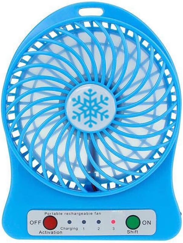 USB Mini Fan Portable Rechargeable Desktop Fan Powered by USB and A