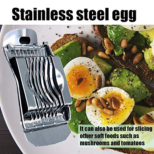 1CAwindwinevine Silver Color Easy to Use and Clean Stainless Steel Boiled Egg Slicer Section Cutter Mushroom Tomato Cutter Kitchen Novelty Tool
