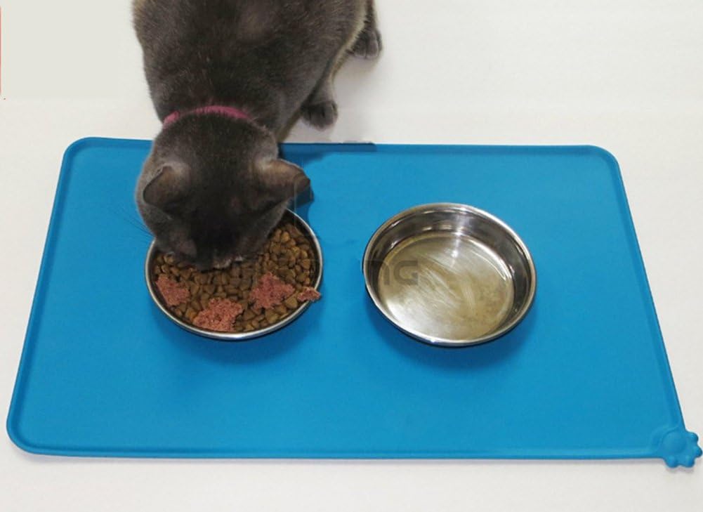 Pet Food Mat, FDA Food Grade Silicone Pet Feeding Mat for Dogs and Cats