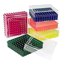 100-Place Cryo Box w/Lid, Red, Holds 1.2-2ml