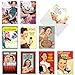 A1245 RED WHITE AND FUNNY: Assorted Box Of 10 Hilarious Birthday Cards, W/12 Envelopes (10 Designs, 1 Card Per Design)
