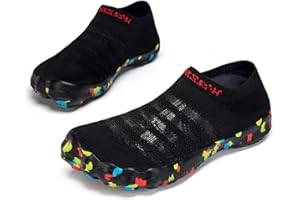 coleyn Barefoot Water Shoes for Women Men Quick Dry Comfortable Wide Toe Beach Swim Sock Shoes Breathable & Non-Slip for Outd