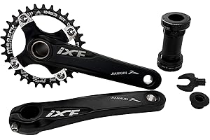 Bike Crank Arm Set Mountain Cranksets 170mm 104 BCD with Bottom Bracket Kit and Chainring Bolts for MTB BMX Road Bicyle, Comp
