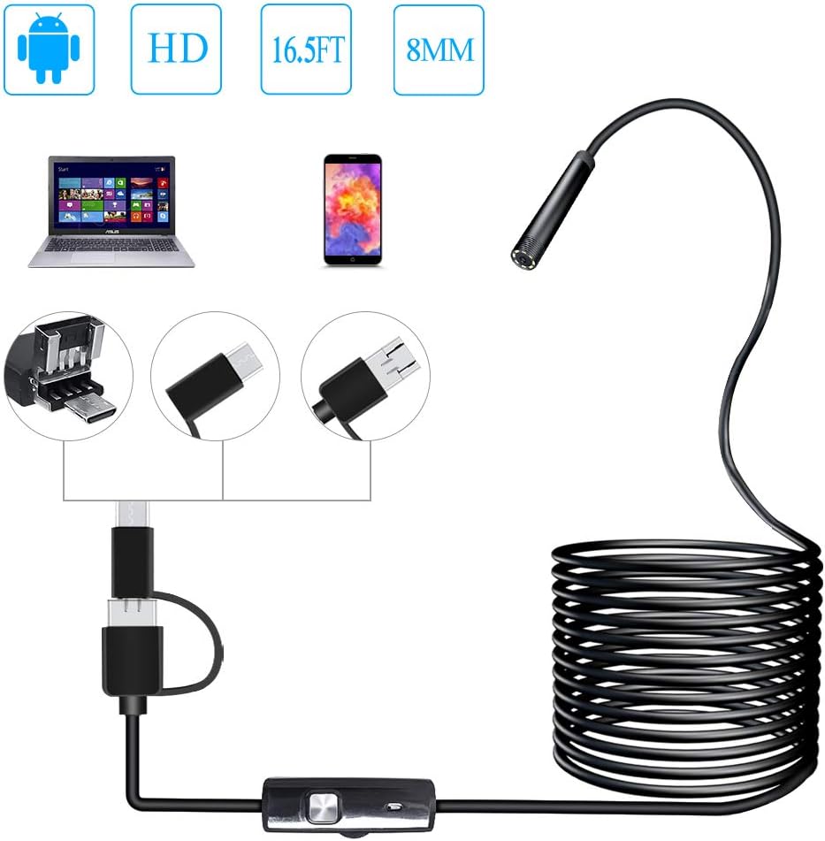 Как подключить эндоскоп к телефону андроид. Micro usb inspection borescope camera. эндоскоп 3in1 type- c&amp;pc. эндоскоп для смартфона с тайп си. схема китайского эндоскопа.