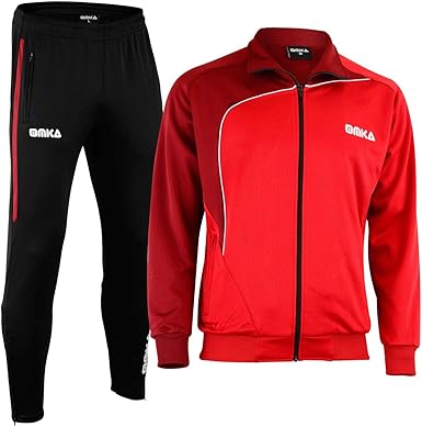 black and red jogging suit