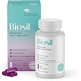Biosil Advanced Hair + Nail Care - 30 Capsules - Grow, Strengthen & Thicken Hair and Nails - with Patented ch-OSA & Biotin - 15-Day Supply