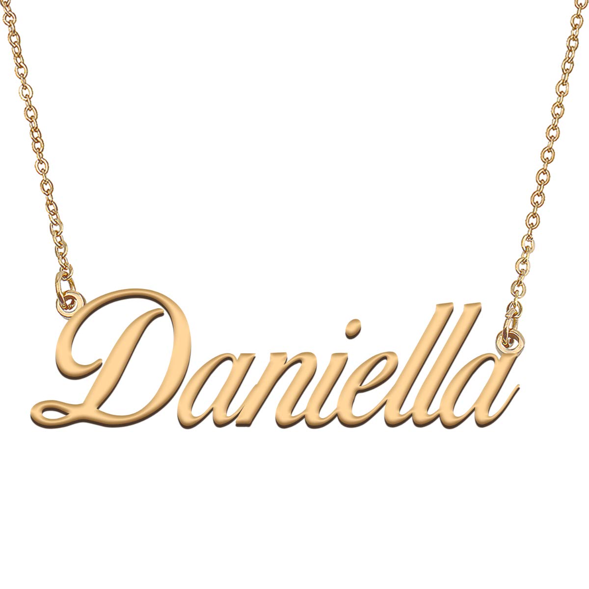 HUAN XUN Customized Custom Simple Any Name Necklace