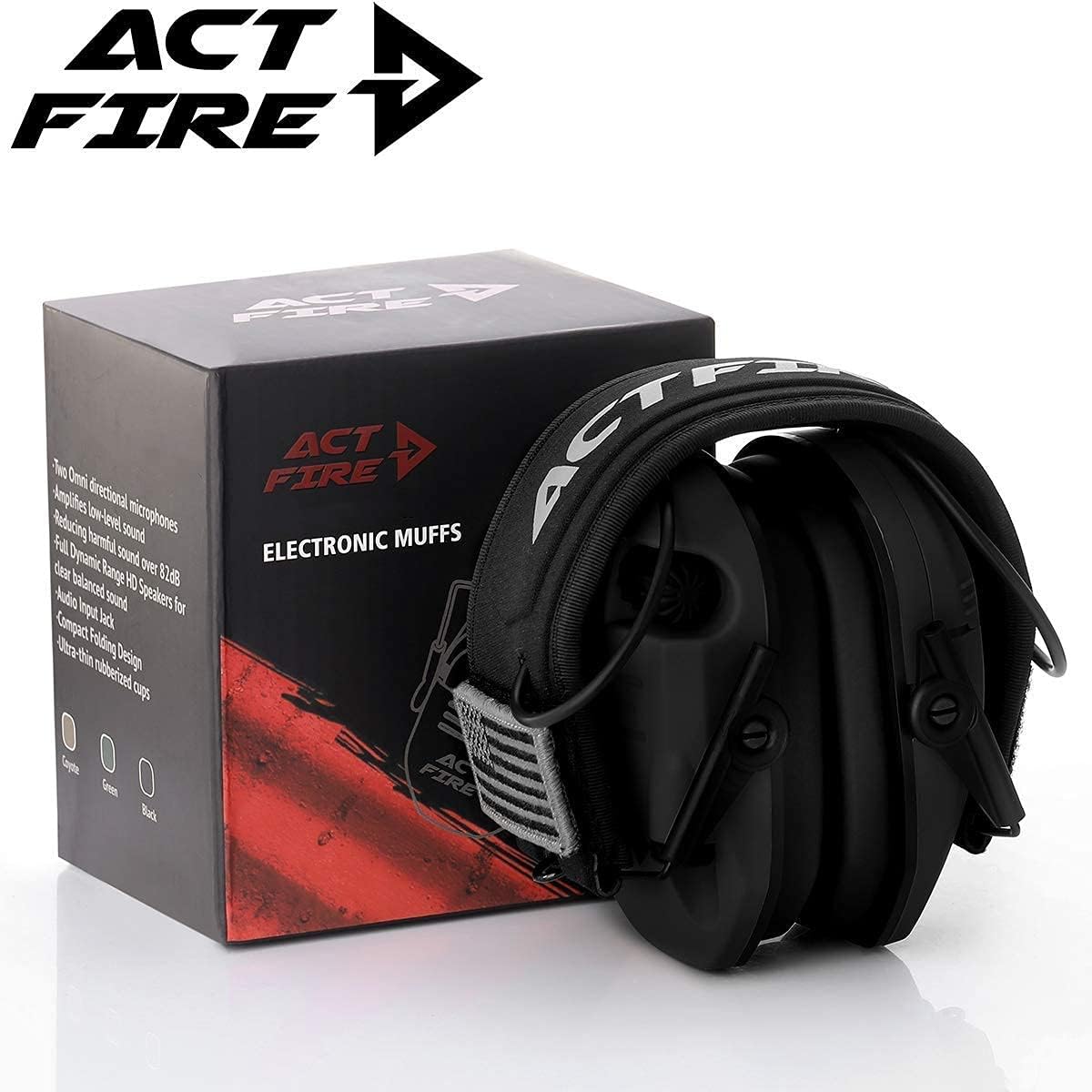 Ear Protection, Hearing Protection for Shooting Gun Range, Shooting Earmuffs (Matte Black) : Clothing
