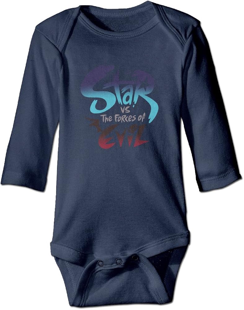 Baby Infants 100% Cotton Long Sleeve Onesies Toddler Bodysuit Star Vs. The Forces Of Evil Logo Baby Onesies