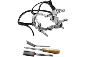Equine Dental Millenium Speculum With Hand Floats Set Stainless Steel Leather