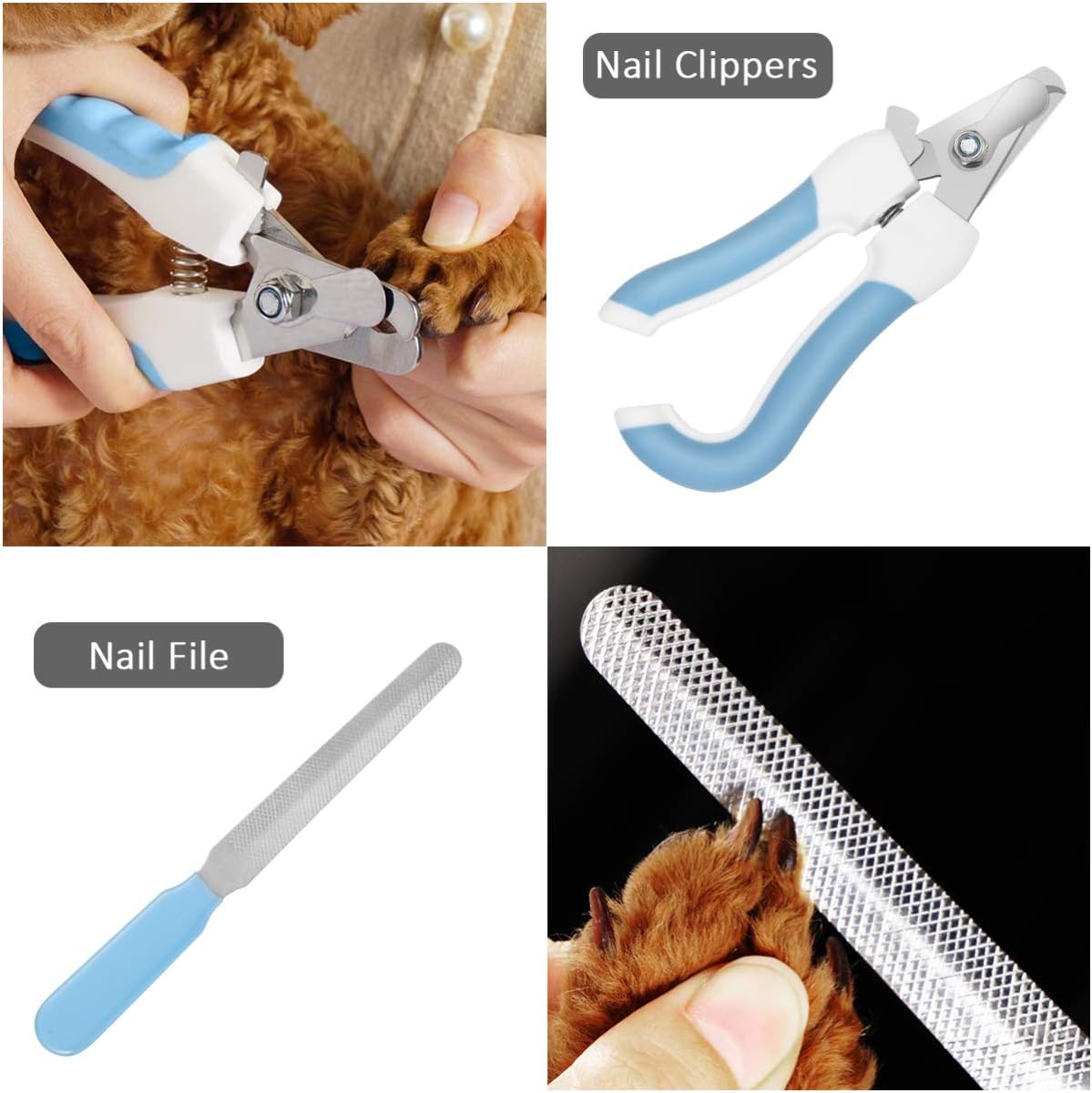 Dog Grooming Scissors Kit with Safety Round Tip Heavy Duty 4 CR