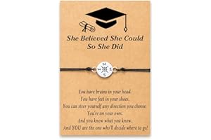 Tarsus Graduation Gifts 2024 Compass Bracelets for Women Men Her Him, 5th Grade, 8th Grade, High School, Middle School, College, Master Degree, PhD