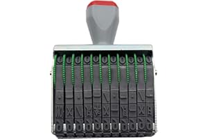 Business Stamps-11 digit rubber roller stamp,Manual Date Stamp,Custom Rubber Stamp- Personalized Office Stamper - Dater Stamp