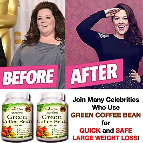 100% Pure Green Coffee Bean Extract - 120 Capsules - Max Strength Natural GCA Antioxidant Cleanse for Weight Loss, 1000mg w/ 50% Chlorogenic Acid per Pill, 1600mg Daily Supplement, Healthy...