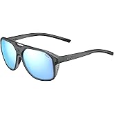 Bollé - ARCADIA, Black Frost, Sky Blue Polarized, Large, Sunglasses, Unisex, Adult