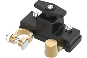 Hilictokt Top Post Battery Disconnect Switch 12/24V 250A Heavy Duty Battery Shut Off Quick Disconnect Cut Off Switch for Marine Boat RV Car Truck