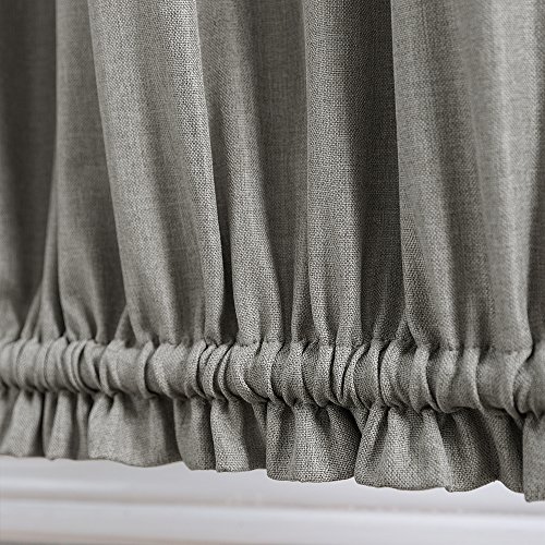 Privacy French Door Panel With Tieback Linen Textured Look Room