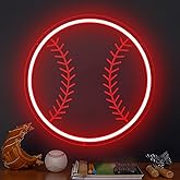 Baseball Neon Sign for Bedroom Dimmable Neon Baseball Led Signs Sport Lights for Wall Decor Bedroom Man Cave Birthday Party Home College Decor Club Kids Holiday Gift
