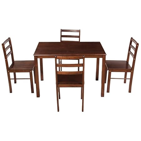 Woodness Cyprus 4 Seater Dining Table Set (Matte Finish, Wenge)