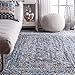 nuLOOM Hand Braided Otelia Denim And Jute Runner Rug, 2' 6