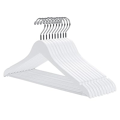 Buy Nature Smile White Wooden Coat Hangers 16 Pack Premium Solid Wood Suit Clothes Hangers With Pants Bar Online In Hungary B07cz8kfyv