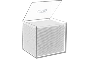 CLEAN SKIN CLUB Clear Acrylic Box for Clean Towels XL (NOT Included), Container For 50 Disposable Clean Towels XL, Face Towelettes Bathroom Counter Storage, Bin for Cleansing Facial Dry Wipes