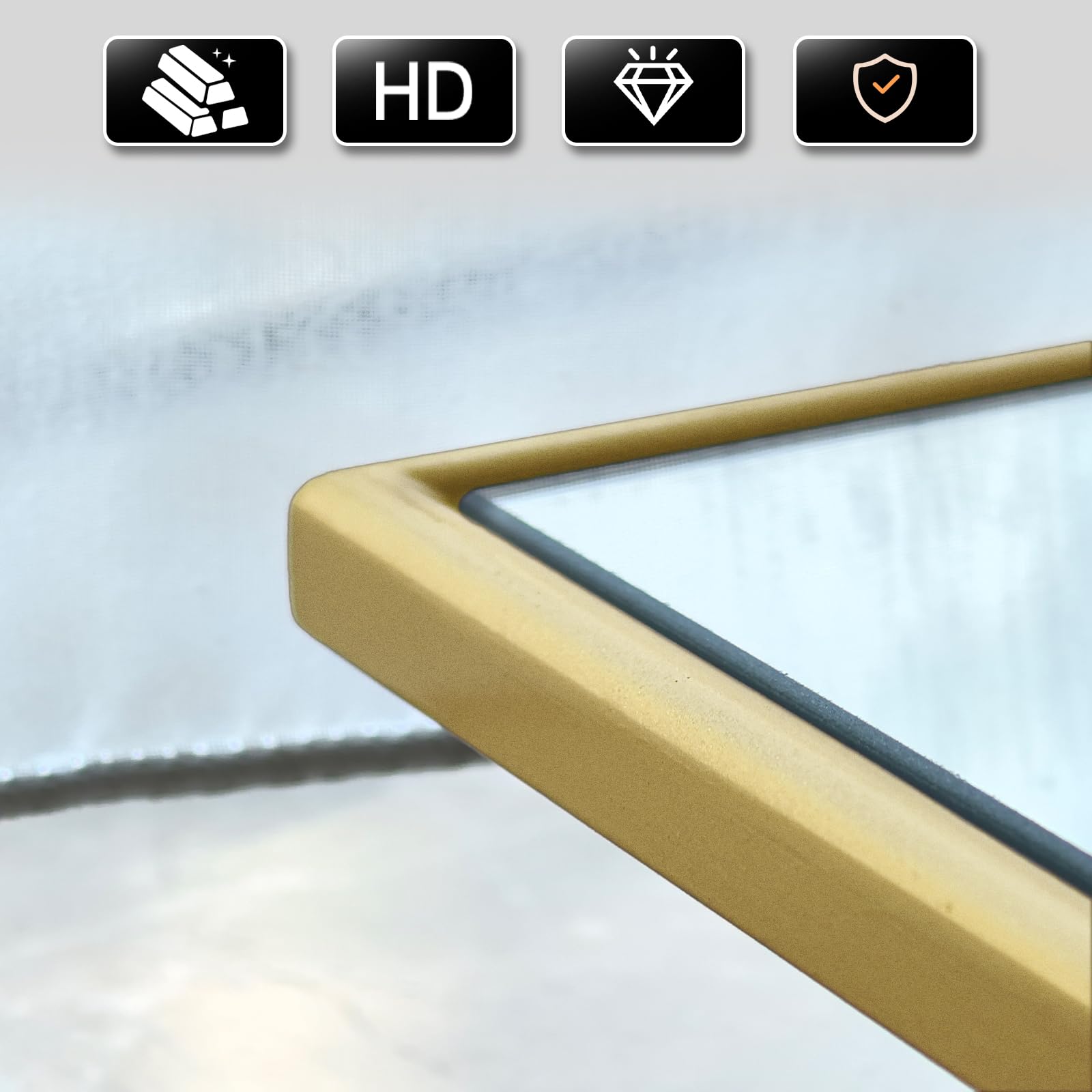 POZINO Gold Rectangular Mirrors, 23.6