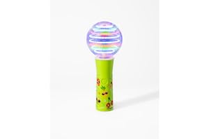 COOL THINGS CORP Cool Things Light Up Spinner Wand for Kids – 7.8” Multicolor LED Spinning Toy with Batteries Included – Sensory Play, Party Favor & Creative Role-Playing Toy for Ages 3+ (Light Green)
