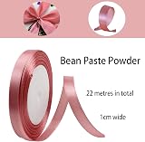 POPOYU Pink Satin Ribbon 10mm 22m Crafting Gift Wrapping Balloon Cake view 2