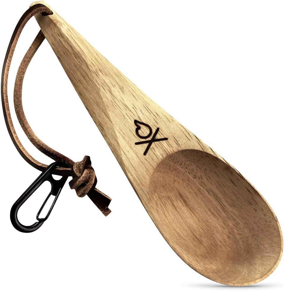Uberleben Dursten Kanu Spoon | Handcrafted Traditional Wooden Spoon | Lightweight & Eco-Friendly | Camping, Backpacking or Bushcraft