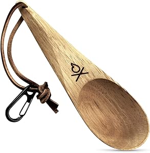 Uberleben Dursten Kanu Spoon | Handcrafted Traditional Wooden Spoon | Lightweight & Eco-Friendly | Camping, Backpacking or Bushcraft