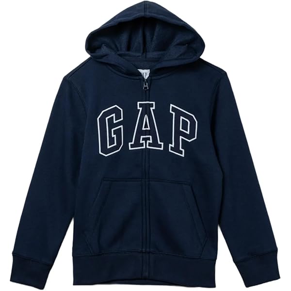 GAP zip hoodie navy × silver GAP Logo Zip Hoodie Long Sleeve Sweatshirts for MEN U pick S