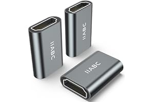 IIABC HDMI Coupler Female to Female 3 Pack 3D 4K@60Hz HDMI Adapter Aluminum Alloy Extension Cable Connector for HDTV, Roku Stick, Computer, PC, Monitor, Laptop, Projector, DVD Player, PS 5/4/3