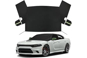 LEZZYRUCK Windshield Snow Cover Replace for 2011-2023 Dodge Charger/Chrysler 300, 600D Oxford Cloth Heavy Duty All Weather Winter Frost Guard Windshield Covers with Side Mirror Covers