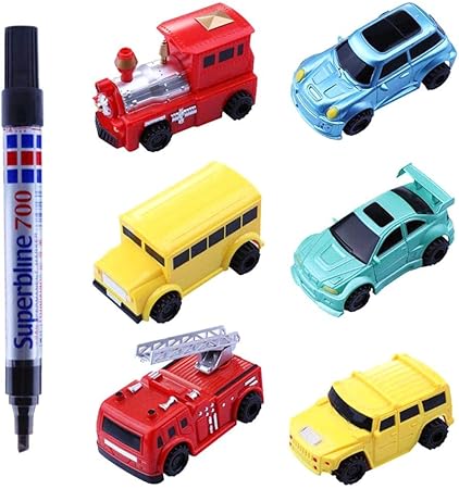 Amazon 列車 子供 おもちゃ クロスライン 誘導車 ペンで おもちゃの車 自動 誘導 道を知る 車のマーキング ラジコン ドローン 通販